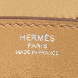 Hermès Biscuit Swift Leather Palladium Finish In and Out Birkin 25 Bag
