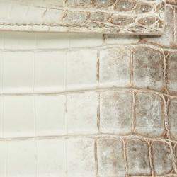 Hermès Blanc Crocodile Niloticus Himalaya Palladium Finish Kelly Retourne 32 Bag