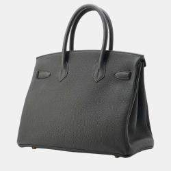 Hermes Blue Ocean Togo Leather Birkin 30 Tote Bag