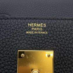 Hermes Blue Ocean Togo Leather Birkin 30 Tote Bag