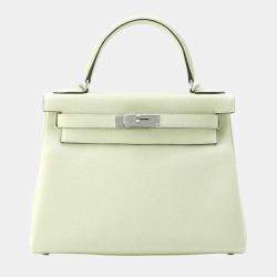 Hermes Grineve Togo Leather Kelly Retourne 28 Top Handle Bag