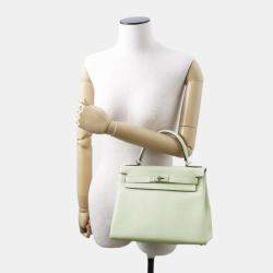 Hermes Grineve Togo Leather Kelly Retourne 28 Top Handle Bag