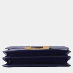 Hermes Blue Indigo Swift Leather Mini  Constance III Shoulder Bags