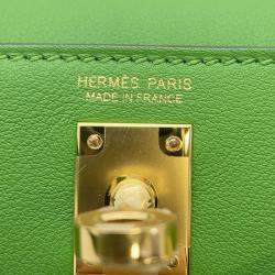 Hermes Vert Yucca Swift Leather Kelly Danse II Anate Fringe Shoulder Bags