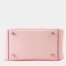 Hermes Rose Sakura Swift Leather Mini Lindy Shoulder Bag