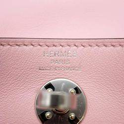 Hermes Rose Sakura Swift Leather Mini Lindy Shoulder Bag