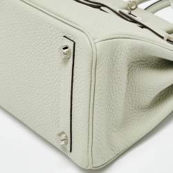 Hermès Gris Neve Togo Leather Silver Finish Birkin 25 Bag