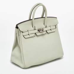 Hermès Gris Neve Togo Leather Silver Finish Birkin 25 Bag