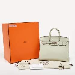 Hermès Gris Neve Togo Leather Silver Finish Birkin 25 Bag