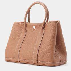 Hermes Gold Negonda Leather TPM Garden Party Tote Bag