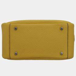 Hermes Sun Clemence Leather Mini Lindy Bag
