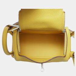 Hermes Sun Clemence Leather Mini Lindy Bag