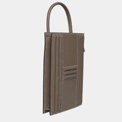 Hermes Etoupe Tadelakt Leather H Cadena Lock Bag