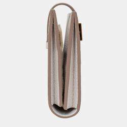 Pre Owned Hermes Gris Pale Epsom Bearn Card Holder GHW