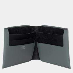 Hermes Vert Amande / Noir Open 24 Compact Wallet