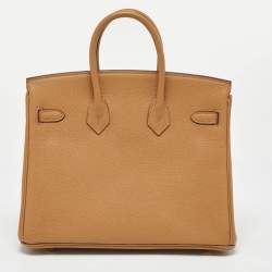 Hermes Biscuit Togo Leather Gold Finish Birkin 25 Bag