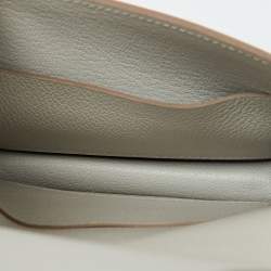 Hermes Evercolor Gris Perle Leather Roulis Slim Wallet