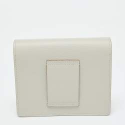 Hermes Evercolor Gris Perle Leather Roulis Slim Wallet