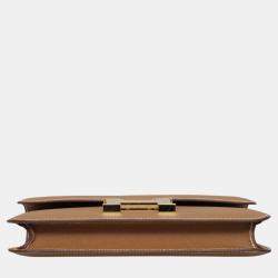 Hermes Gold Leather Constance Elan Bag