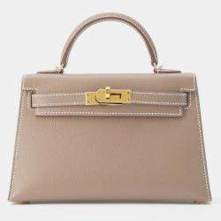 Hermes Etoupe Epsom Mini Kelly Do Bag