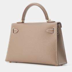 Hermes Etoupe Epsom Mini Kelly Do Bag