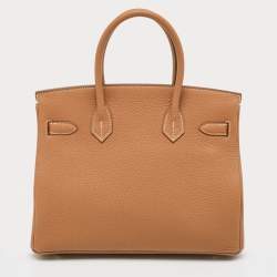 Hermès Gold Togo Leather Gold Finish Birkin 30 Bag
