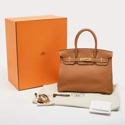 Hermès Gold Togo Leather Gold Finish Birkin 30 Bag