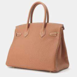 Hermes Birkin Gold Togo Leather Size 30