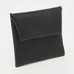 Hermes Noir Chevre Leather Bastia Change Purse