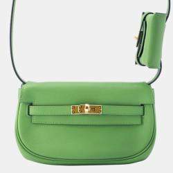 Hermes Kelly Move Vert Yucca Swift Leather