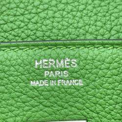 Hermes Vert Yucca Togo Leather Birkin Size 25