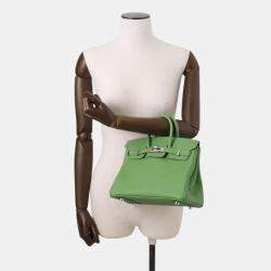 Hermes Vert Yucca Togo Leather Birkin Size 25