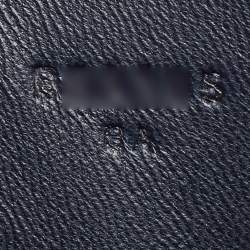 Pre Owned Hermès Bleu Indigo Ostrich Palladium Finish Constance 18 Mini Bag