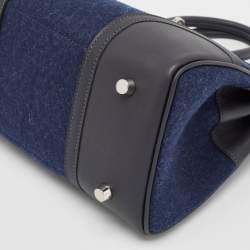 Hermes Caban/Bleu Nuit Swift Leather and Feutre Palladium Finish Limited Edition Birkin 25 Go Team Bag
