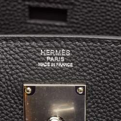 Hermes Noir Togo Leather Palladium Finish Hac A Dos GM Backpack