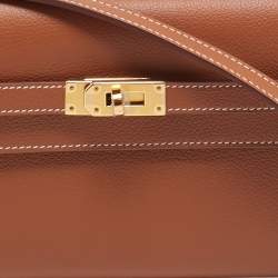 Hermes Gold Evercolor Leather Kelly To Go Wallet