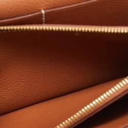 Hermes Gold Evercolor Leather Kelly To Go Wallet