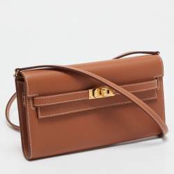 Hermes Gold Evercolor Leather Kelly To Go Wallet