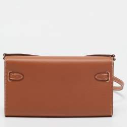 Hermes Gold Evercolor Leather Kelly To Go Wallet