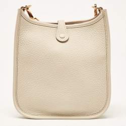 Pre Owned Hermes Beton Taurillon Clemence Leather Evelyne TPM Bag