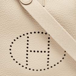 Pre Owned Hermes Beton Taurillon Clemence Leather Evelyne TPM Bag