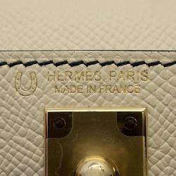 Hermes Black/Craie Epsom Mini Kelly Do