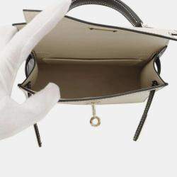 Hermes Black/Craie Epsom Mini Kelly Do