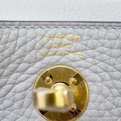 مملوكة مسبقًا Hermes Blue Gacier Taurillon Clemence Lindy bag Size Mini