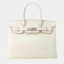 Hermes Mushroom Togo Leather Birkin 30 Tote Bag