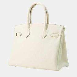 Hermes Mushroom Togo Leather Birkin 30 Tote Bag