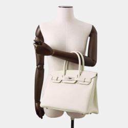 Hermes Mushroom Togo Leather Birkin 30 Tote Bag
