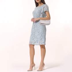 Pre Owned Hermès Mauve Pale/Nata Evercolor Leather Palladium Finish Jypsiere Mini Bag