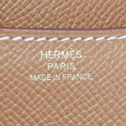 Pre Owned Hermès Gold Epsom Leather Gold Finish Constance 18 Mini Bag