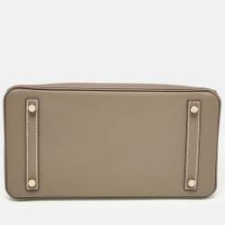 Hermès Etoupe Epsom Leather Gold Finish Birkin 30 Bag